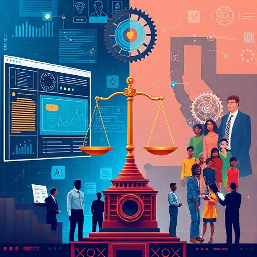 shows hiring equality with humans using AI algorithms to reduce bias