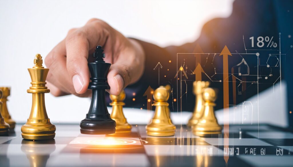 Strategic selectivity in executive hiring - chess piece representing careful C-suite talent selection and leadership recruitment strategy